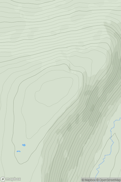 Thumbnail image for Meall a' Bhainne [Fort William to Loch Treig & Loch Leven] showing contour plot for surrounding peak